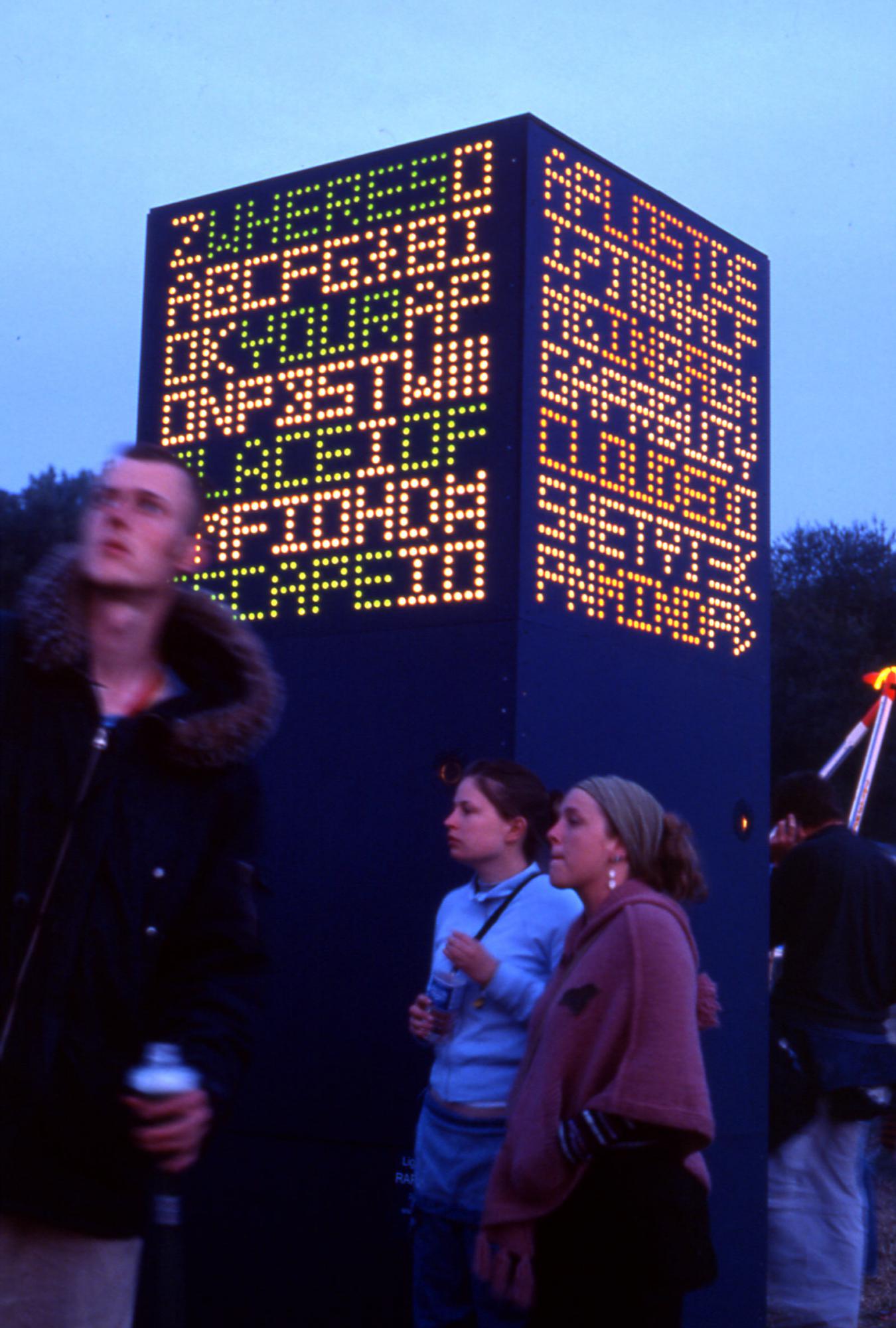 Raphael Daden | Glastonbury Festival (Temporary) | Text Tower